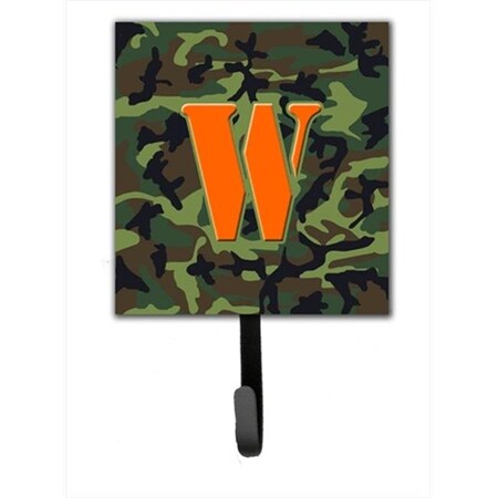 Carolines Treasures Carolines Treasures CJ1030-WSH4 Letter W Initial Monogram - Camo Green Leash Holder Or Key Hook CJ1030-WSH4